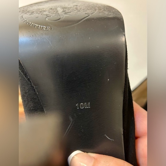 Juicy Couture Elyssa Platform Booties in Black Suede Size 10 - Picture 13 of 16